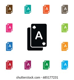 Isolated Gamble Icon. Poker Vector Element Can Be Used For Poker, Gamble, Casino Design Concept.
