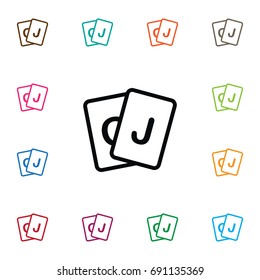 Isolated Game Icon. Deck Vector Element Can Be Used For Game, Deck, Poker Design Concept.