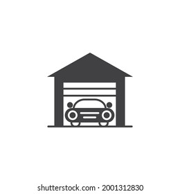 icono de señalización de garaje aislado, ilustración vectorial