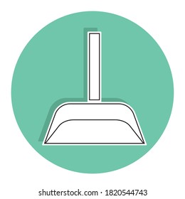 Icono de recolector de elementos no utilizados aislados. Icono de productos de limpieza - Vector