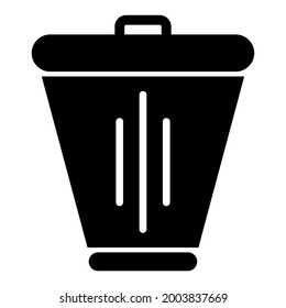 Isolated Garbage Recycling Icon on Black and White Vector Graphic on white background