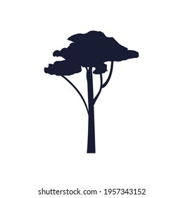 Isolated garden natural tree silhouette