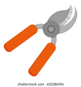 Isolated garden scissors on a white background, Vector illustration