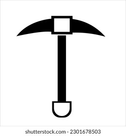 Isolated garden spade icon. Farm equipment. Editable color. EPS vector file