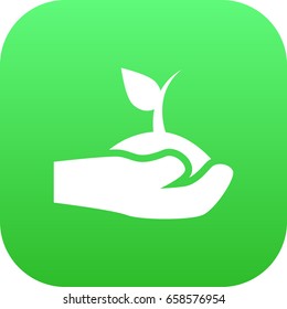 Isolated Gardening Icon Symbol On Clean Background. Vector Plant  Element In Trendy Style.