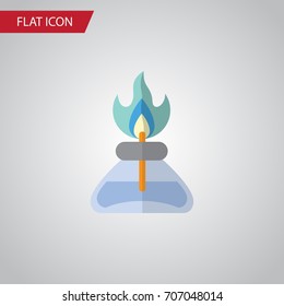Isolated Gas Burner Flat Icon. Flame Vector Element Can Be Used For Flame, Gas, Burner Design Concept.