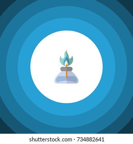 Isolated Gas Burner Flat Icon. Flame Vector Element Can Be Used For Flame, Gas, Burner Design Concept.