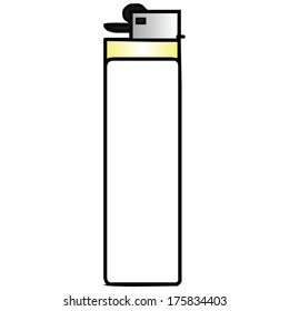 isolated gas lighter, vector illustration