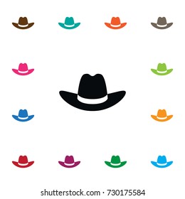 Isolated Gaucho Icon. Cowboy Vector Element Can Be Used For Cap, Hat, Gaucho Design Concept.