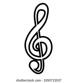 Isolated g-clef musical note