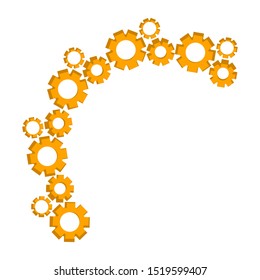 Isolated gear chain image on a white background - Vector