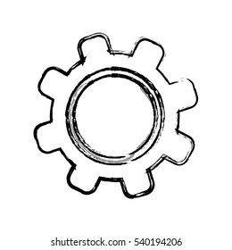 Isolated gear draw icon vector illustration graphic design