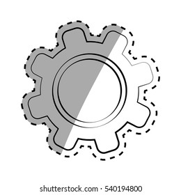 Isolated gear draw icon vector illustration graphic design