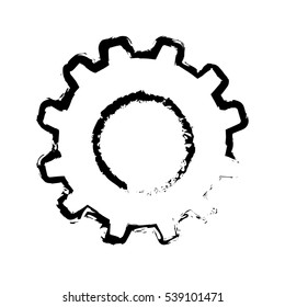 isolated gear piece icon vector illustration graphic design