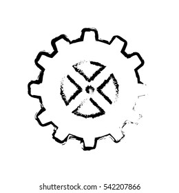 Isolated gear piece icon vector illustration graphic design