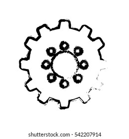 Isolated gear piece icon vector illustration graphic design