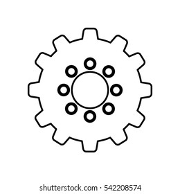 Isolated gear piece icon vector illustration graphic design