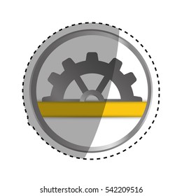 Isolated gear piece icon vector illustration graphic design