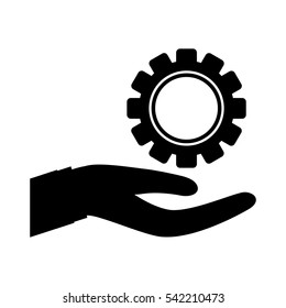 Isolated gear piece icon vector illustration graphic design