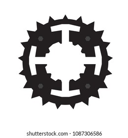 Isolated gear silhouette