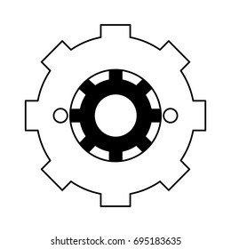 isolated gears icon image 