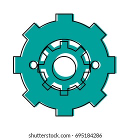 isolated gears icon image 