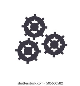 Isolated gears machine part design