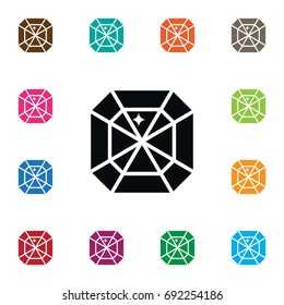 Isolated Gem Icon. Crystal Vector Element Can Be Used For Gem, Crystal, Carat Design Concept.