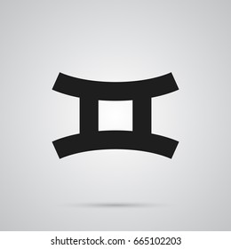Isolated Gemini Icon Symbol On Clean Background. Vector Twins Element In Trendy Style.
