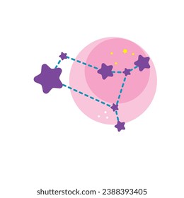 Isolated gemini star constellation zodiac symbol Vector