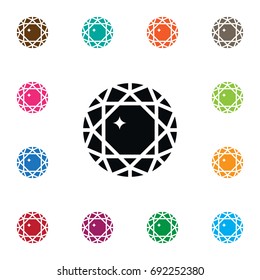 Isolated Gemstone Icon. Treasure Vector Element Can Be Used For Treasure, Diamond, Gemstone Design Concept.