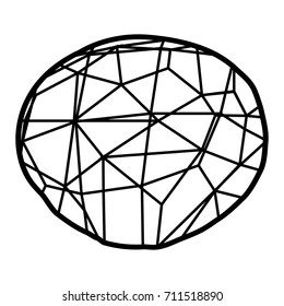 Isolated gemstone on a white background, Vector illustration