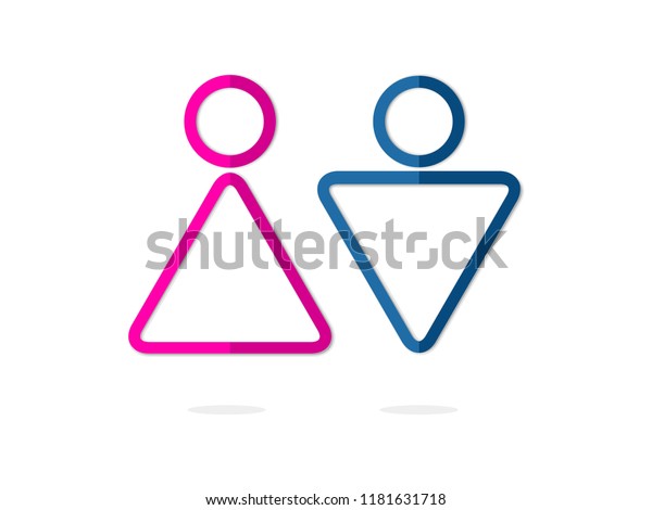 Isolated Gender Pink Women Blue Man Stock Vector Royalty Free 1181631718