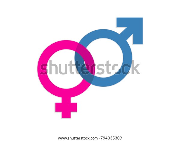 Isolated Gender Pink Women Blue Man Stock Vector (Royalty Free) 794035309