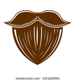 Isolated gentleman beard icon on a white background - Vector