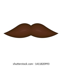 Isolated gentleman mustache icon on a white background - Vector
