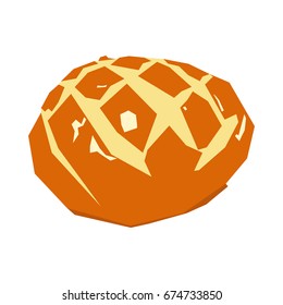 Isolated geometric bread on a white background, Vector illustration