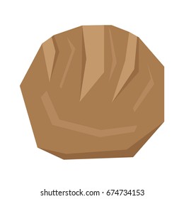 Isolated geometric bread on a white background, Vector illustration