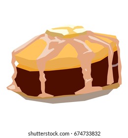 Isolated geometric geometric cake on a white background, Vector illustration
