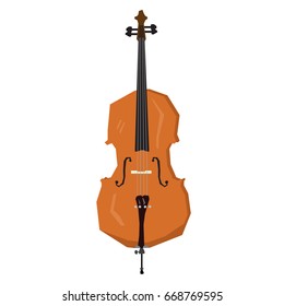 Isolated geometric cello on a white background, Vector illustration
