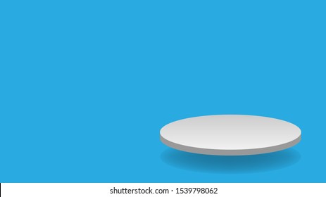 The isolated geometric circle shape pattern floating on the blue background. ( vector )