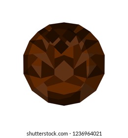 Isolated geometric coconut. Low Poly. Vector illustration design
