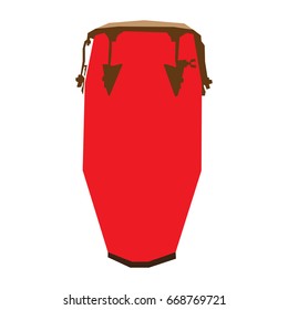 Isolated geometric conga drum on a white background, Vector illustration
