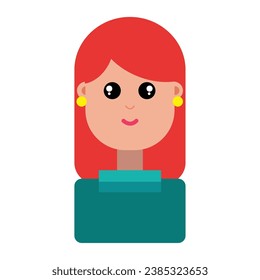 Isolated geometric female cute character Vector