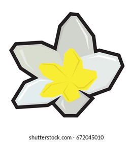 Isolated geometric flower on a white background, Vector illustration