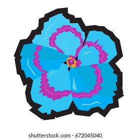 Isolated geometric flower on a white background, Vector illustration