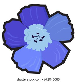 Isolated geometric flower on a white background, Vector illustration