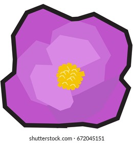 Isolated geometric flower on a white background, Vector illustration