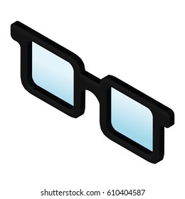 Isolated geometric glasses on a white background, Vector illustration
