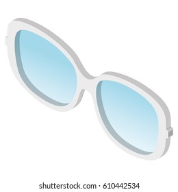Isolated geometric glasses on a white background, Vector illustration